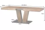 Rozkládací jídelní stůl GOLIATH 160-200 CM masiv borovice