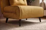 Rozkládací křeslo SMART MULTIFUNCTION 100 CM tmavě žluté samet Rozkládací křeslo SMART MULTIFUNCTION 100 CM tmavě žluté samet