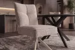 Jídelní židle LUGANO otočná 360° taupe/béžová žinylková tkanina Jídelní židle LUGANO otočná 360° taupe/béžová žinylková tkanina