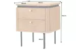 Noční stolek ATELIER 55 CM dubová dýha