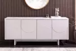 Komoda SAVOY 3D 180 CM bílá/mramor