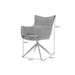 2SET jídelní židle VOGUE hnědá/černá umělá kůže otočná