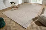 Koberec WOOL 350x240 CM stříbrně šedá vlna