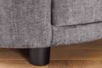 Oválný noční stolek PARIS 55 CM s LED osvětlením šedá samet