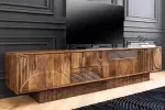 Televizní stolek ART DECO II SMOKE BROWN 200 CM masiv mango