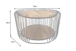 Konferenční stolek TRUE ELEMENTS 70 CM přírodní/černá masiv akácie