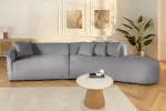 Pohovka ATELIER XXL 330 CM šedá colin bouclé