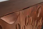 Vysoká komoda DUNE 3D 120 CM ořechově hnědá masiv akácie