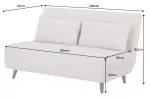 Rozkládací pohovka SMART MULTIFUNCTION 140 CM zelená manšestr
