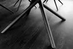 Kulatý jídelní stůl MIKADO MRAMOR 120-160 CM keramika rozkládací