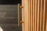 Konferenční stolek TRES CHIC 60 CM bílá/přírodní mramor/masiv mango