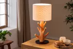 Stolní lampa JEWELRY 60 CM masiv mangostan/colin bouclé