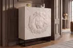 Vysoká komoda LION 3D 120 CM krémová masiv mango Vysoká komoda LION 3D 120 CM krémová masiv mango