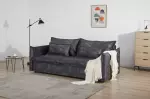 Rozkládací pohovka APARTMENT 3M 215 CM šedá samet