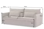 Rozkládací pohovka APARTMENT 3M 215 CM taupe manšestr