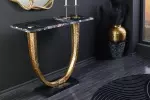 Konzolový stolek OMEGA 80 CM černá/zlatá mramor