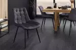 2SET jídelní židle ROADSTAR tmavě šedá/černá samet 2SET jídelní židle ROADSTAR tmavě šedá/černá samet