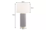 Stolní lampa ELEGANCIA 70 CM černá/černá keramika