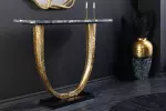 Konzolový stolek OMEGA 80 CM černá/zlatá mramor