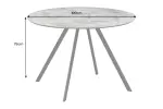 Kulatý jídelní stůl ATELIER 100 CM šedá/černá melaminová dýha