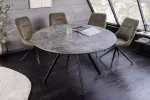 Kulatý jídelní stůl ATELIER 120 CM šedá/černá melaminová dýha Kulatý jídelní stůl ATELIER 120 CM šedá/černá melaminová dýha