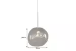 Stropní svítidlo LIQUID DIAMOND 20 CM kouřová černá