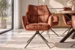 2SET jídelní židle CONCORD otočná 180° rezavě hnědá samet 2SET jídelní židle CONCORD otočná 180° rezavě hnědá samet