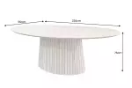 Jídelní stůl oválný ART DECO 220 CM masiv mango