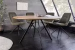 Kulatý jídelní stůl ATELIER 120 CM přírodní/černá dubová dýha