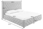 Postel PARIS CHESTERFIELD 180×200 CM šedá lněný potah