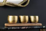 3SET mísa ORIENT zlatá/masiv mango