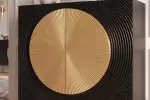 Vysoká komoda AURUM 120 CM černá/zlatá masiv mango Vysoká komoda AURUM 120 CM černá/zlatá masiv mango