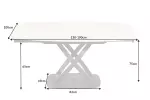 Jídelní stůl INCEPTION WHITE 130-190 CM keramika rozkládací
