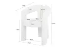 Designová jídelní židle ARCH krémově bílá colin bouclé