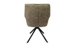 2SET jídelní židle LE GRAND 180° taupe/černá pravá kůže/texturovaná tkanina
