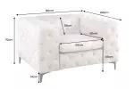 Křeslo MODERN BAROCCO šampaňská samet