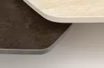 Konferenční stolek MOVEMENT NATUR 130 CM travertin/keramika otočný