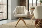 2SET jídelní židle PAPILLON šampaňská béžová/přírodní žinylková tkanina otočná 2SET jídelní židle PAPILLON šampaňská béžová/přírodní žinylková tkanina otočná