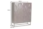 Vysoká komoda DUNE 3D 120 CM ořechově hnědá masiv akácie