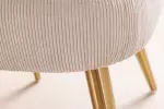 2SET jídelní židle MIA CASA béžová/zlatá manšestr