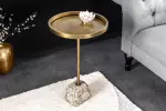 Odkládací stolek TRAYFUL 60 CM mosaz/mramor
