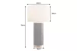 Stolní lampa ELEGANCIA 70 CM černá/bílá keramika