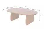 Oválný konferenční stolek SCULPTURA 110 CM hnědý masiv akácie