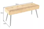 Lavice BOUTIQUE 100 CM tmavě žlutá samet