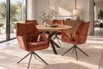 2SET jídelní židle CONCORD otočná 180° rezavě hnědá samet 2SET jídelní židle CONCORD otočná 180° rezavě hnědá samet