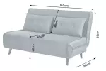 Rozkládací pohovka SMART MULTIFUNCTION 140 CM petrolejová samet Rozkládací pohovka SMART MULTIFUNCTION 140 CM petrolejová samet
