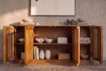 Komoda SCULPTURA 170 CM hnědá masiv mango