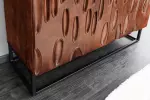 Vysoká komoda DUNE 3D 120 CM ořechově hnědá masiv akácie