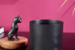 Dóza PANTHER 20 CM černá masiv mango