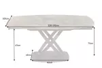 Jídelní stůl INCEPTION TAUPE 130-190 CM keramika rozkládací